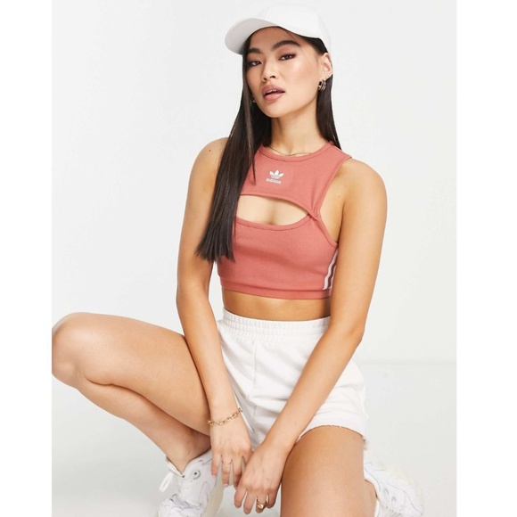 Adidas Originals Adicolor Three Strips Tank Top with Cutout Detail - Picture 2 of 7
